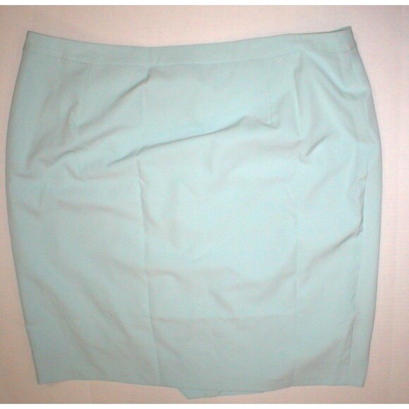 New Mynt 1792 High End Plus Womens 24W 24 W Mint Green Skirt Office Light Ruffle - Picture 4 of 5